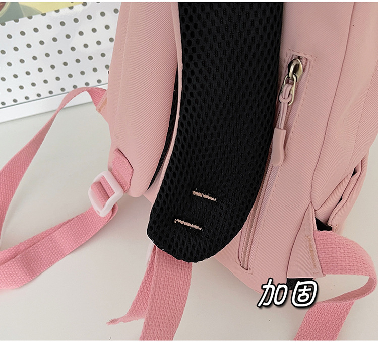 初中学生书包女生大容量简约小众双肩包高级感耐脏休闲原创背包潮详情13