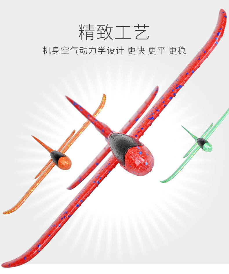 手抛回旋飞机手扔滑翔大飞机儿童泡沫户外飞行模型耐碰摔玩具礼物详情3
