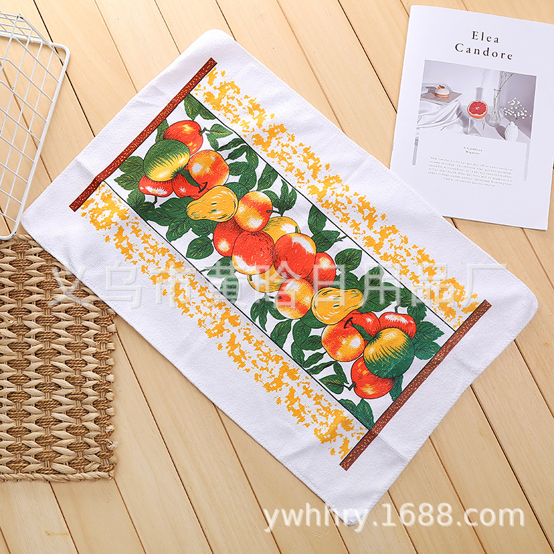【 Chi Jia 】 Printed microfiber tea towels, rags, digital printed enlarged and thickened towels, dishcloths for kitchen use pic 2