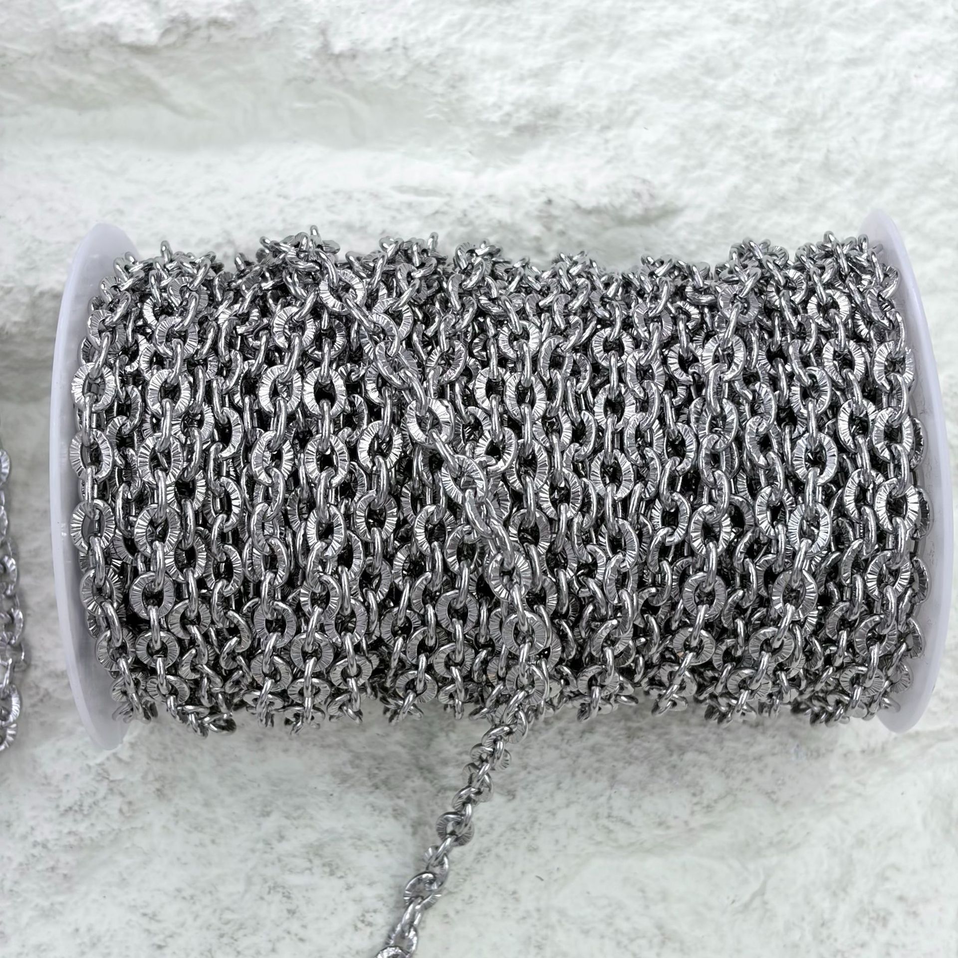 Sunflower chains, stainless steel embossed chains, DIY necklaces and bracelets, semi-finished loose chains, jewelry matching chains, direct supply from the manufacturer pic 4