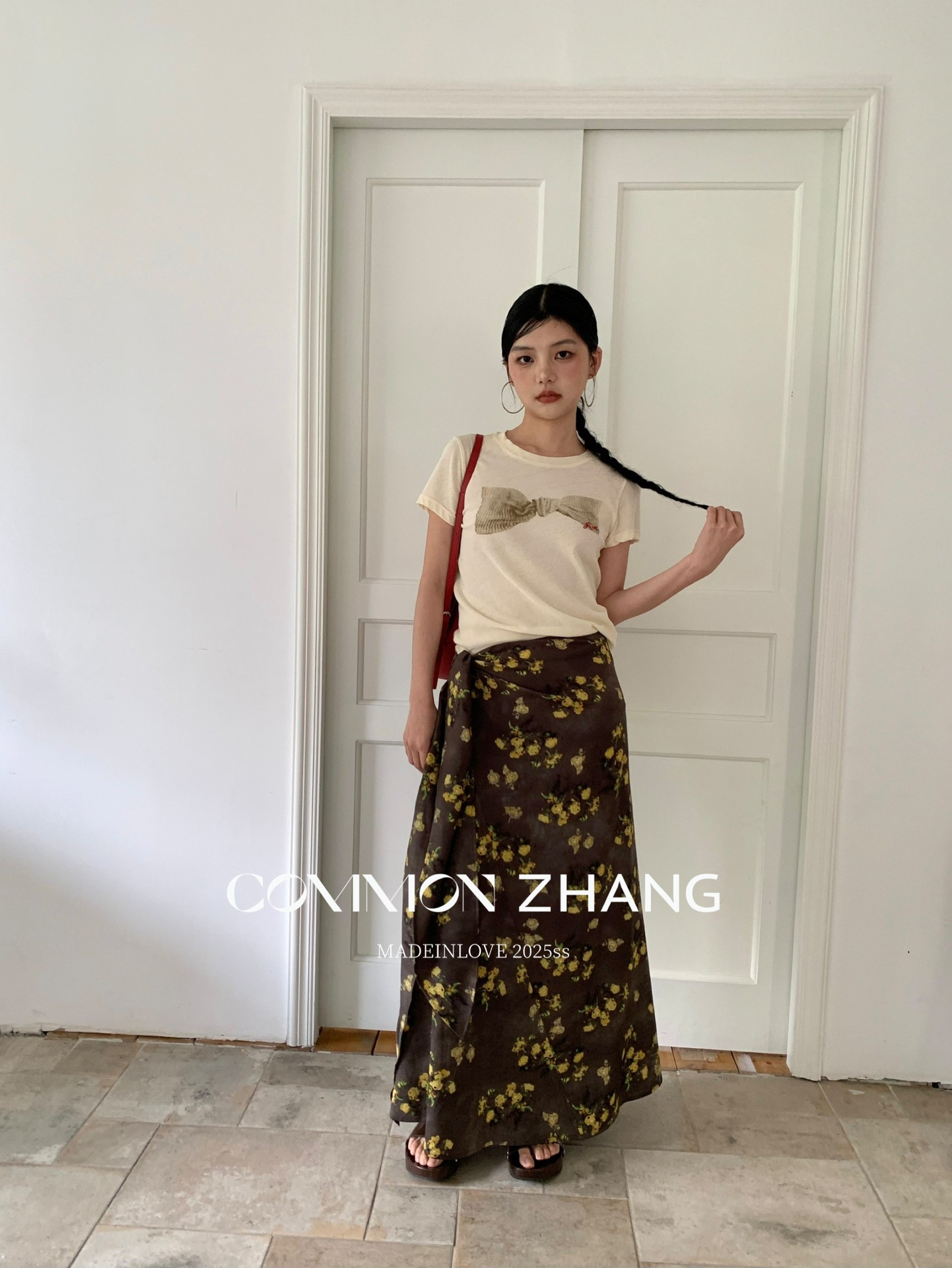 CZ ZHANG Summer Korean Style laid-back Casual Versatile Bow Print Letter Embroidery short-sleeved T-shirt B20639 pic 22