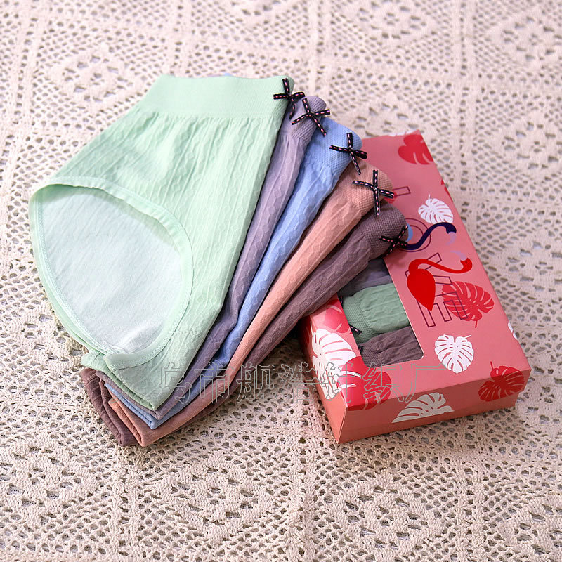 外贸时尚优品女士内裤女生纯棉石墨烯裆高弹无痕女式三角内裤批发详情6