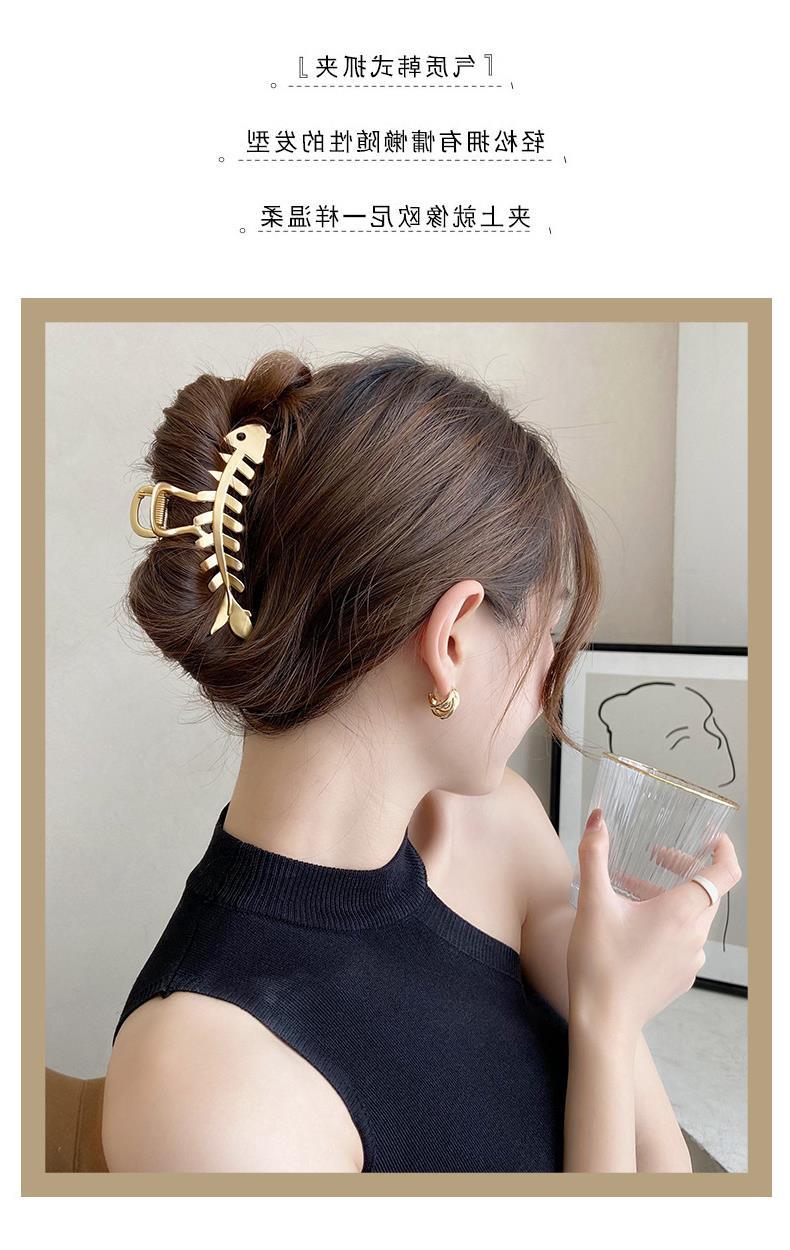 Fishbone hair clips for women in summer, back of the head clips, headwear, metal hair clips, new popular hair grips, shark clips pic 8