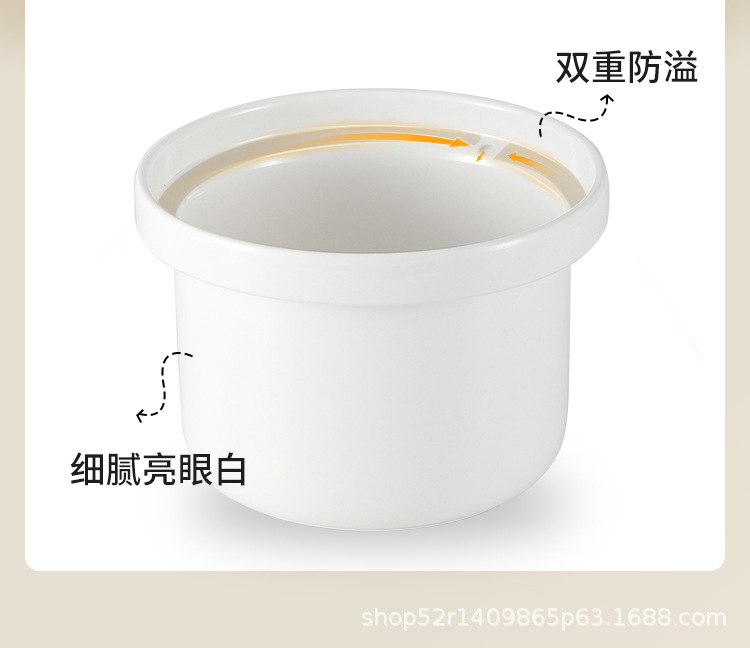 厂家直供多功能电炖锅家用紫砂煮粥煲汤砂锅辅食陶瓷燕窝炖盅批发详情7