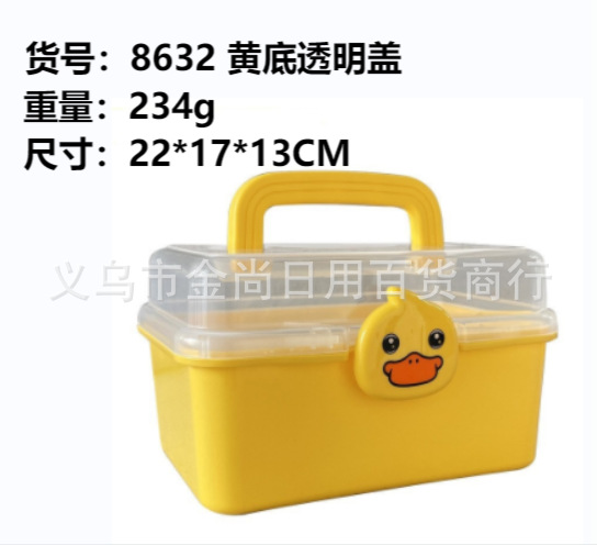 家用可爱卡通医药箱学生宿舍常备医疗箱急救药物药品收纳盒小药箱详情3