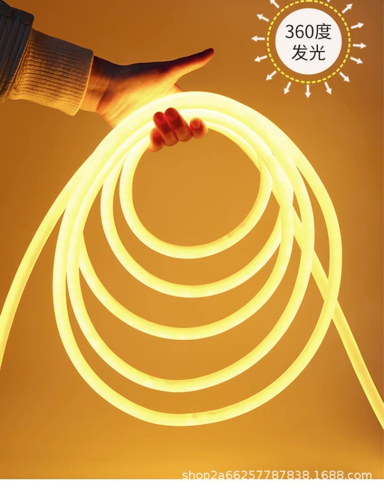 低压24V霓虹柔性软灯带led线条灯管圆形360度装饰户外防水广告详情1