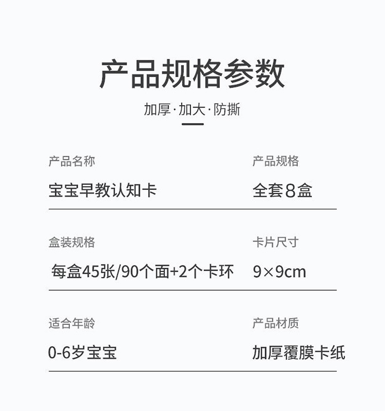 动物卡通卡片认知早教启蒙书儿童一岁宝益智玩具图识物详情28