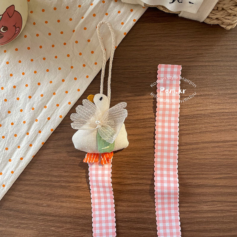 新款韩版卡通布艺收纳袋兔兔小熊发夹收纳神器可爱少女房间装饰物详情14