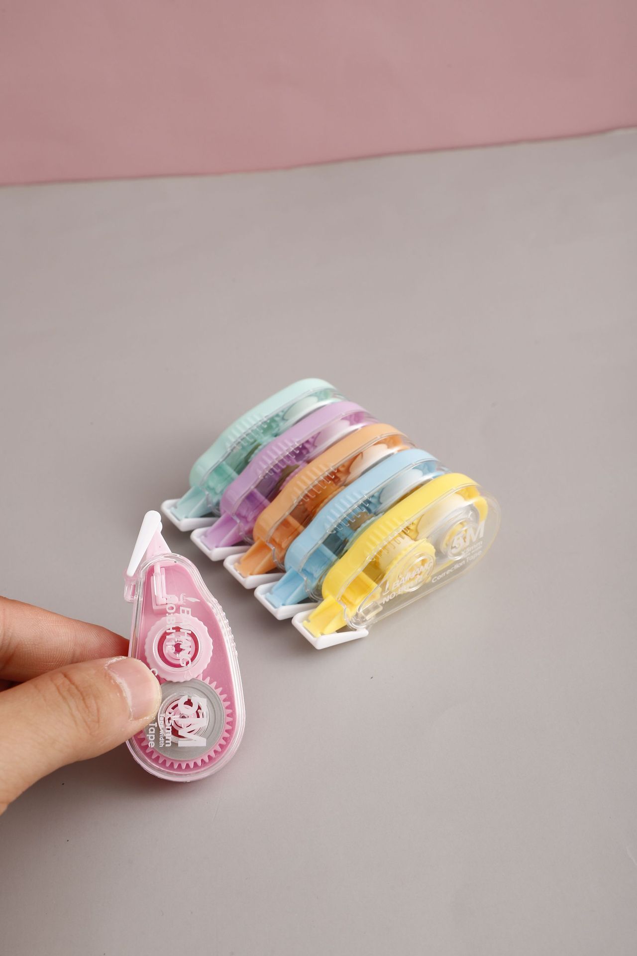 Baihang fully transparent and simple correction tape for student stationery and learning supplies, large-capacity correction and correction tape, 3-piece set pic 5