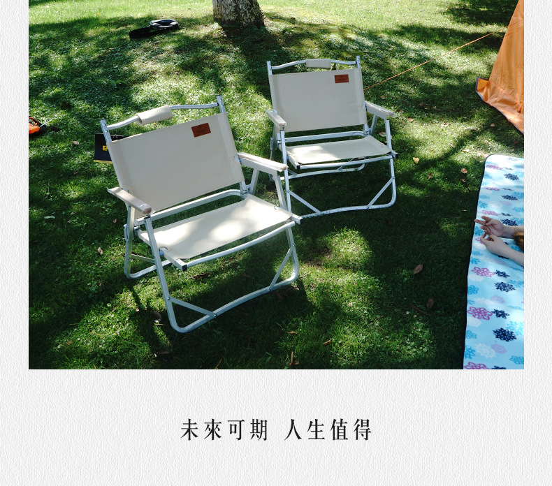 Komit outdoor folding chairs, Oxford fabric fishing beach chairs, portable camping and leisure low chairs, popular in stock in Japan and South Korea pic 3