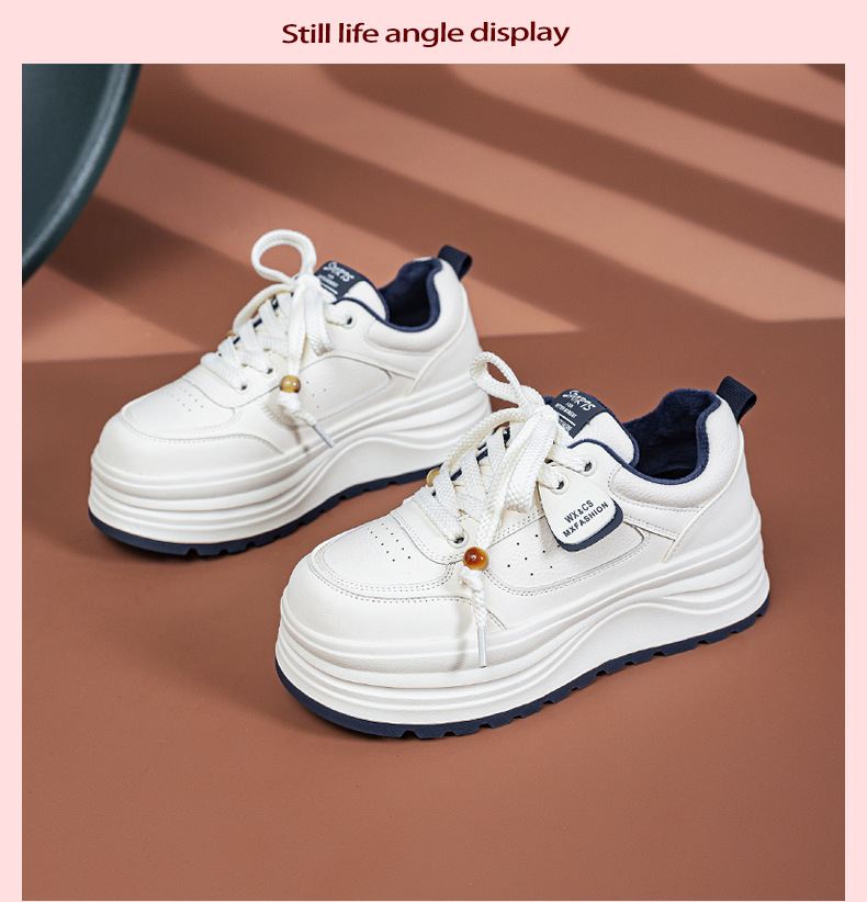 厚底加绒小白鞋女款2025冬季新款百搭轻便保暖二棉鞋休闲大码女鞋详情21