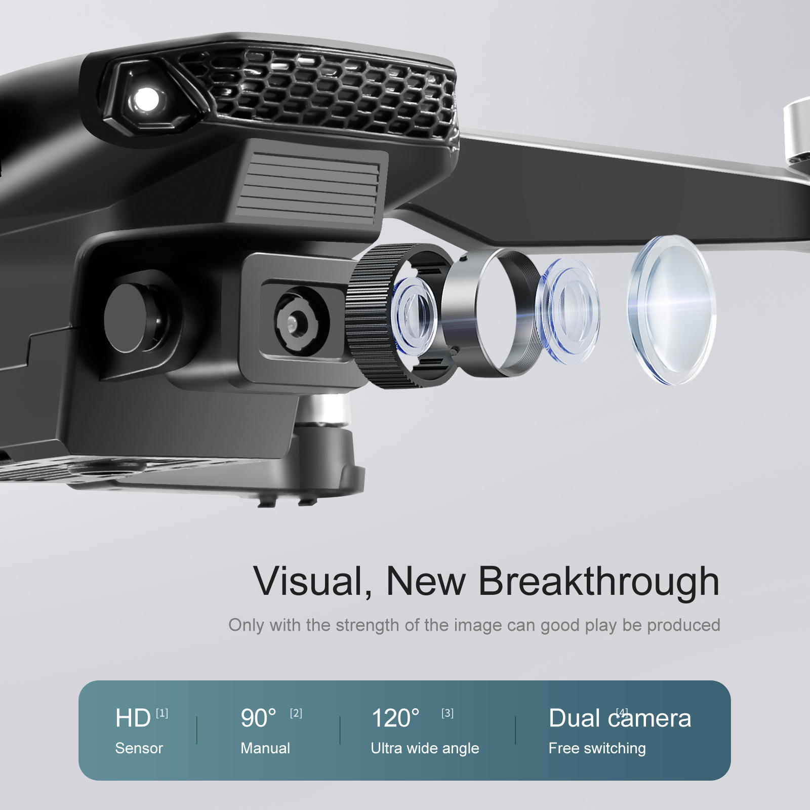 Cross-border E88 unmanned aerial vehicle, brushless motor, GPS, high-definition aerial photography, folding fuselage, optical flow, fixed height, obstacle avoidance, remote control aircraft pic 32