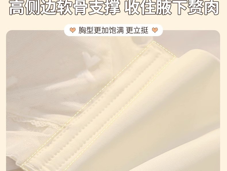 内衣女士小胸聚拢显大调整型无钢圈收副乳防下垂蕾丝夏薄款舒适详情29