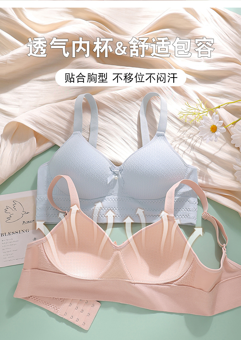 外贸跨境固定杯无痕内衣女聚拢无钢圈收副乳防下垂大码文胸罩批发详情9
