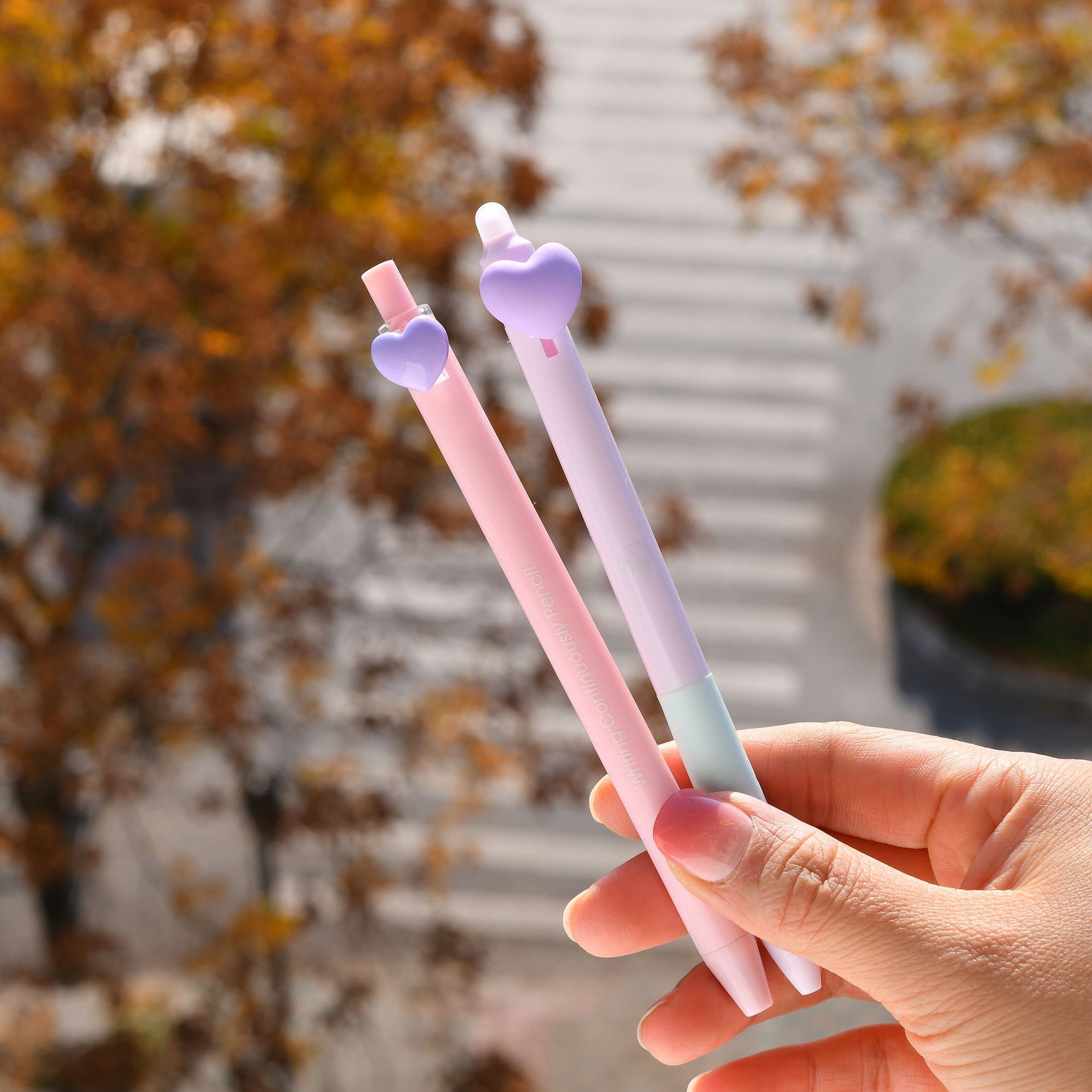 The Chenxi Love Press Set features an erasable gel pen and an eternal pencil with a blue core, ensuring smooth and fluid writing for students pic 13