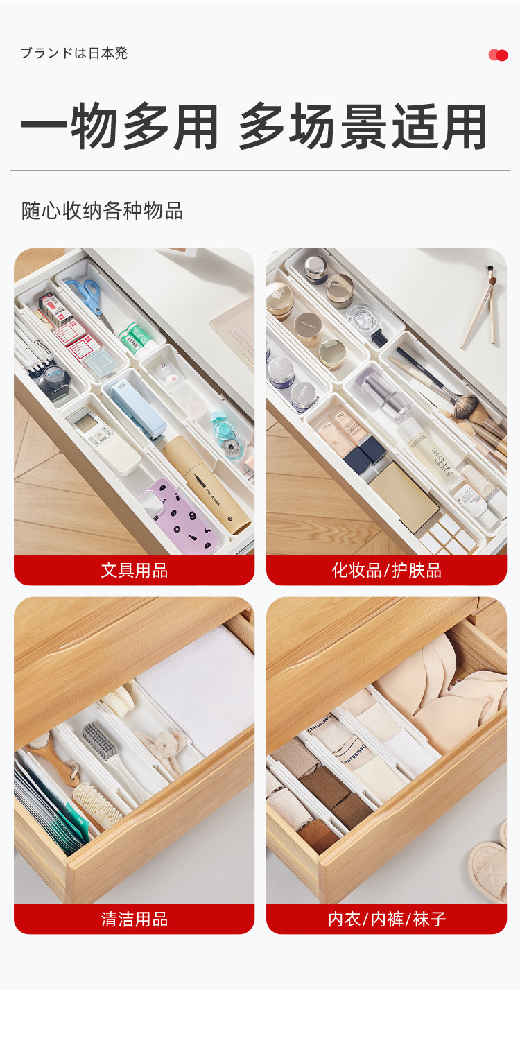 Extendable tableware storage box, kitchen utensils, cabinets, drawers, tableware, bowls and chopsticks storage and separation multi-functional storage box pic 9