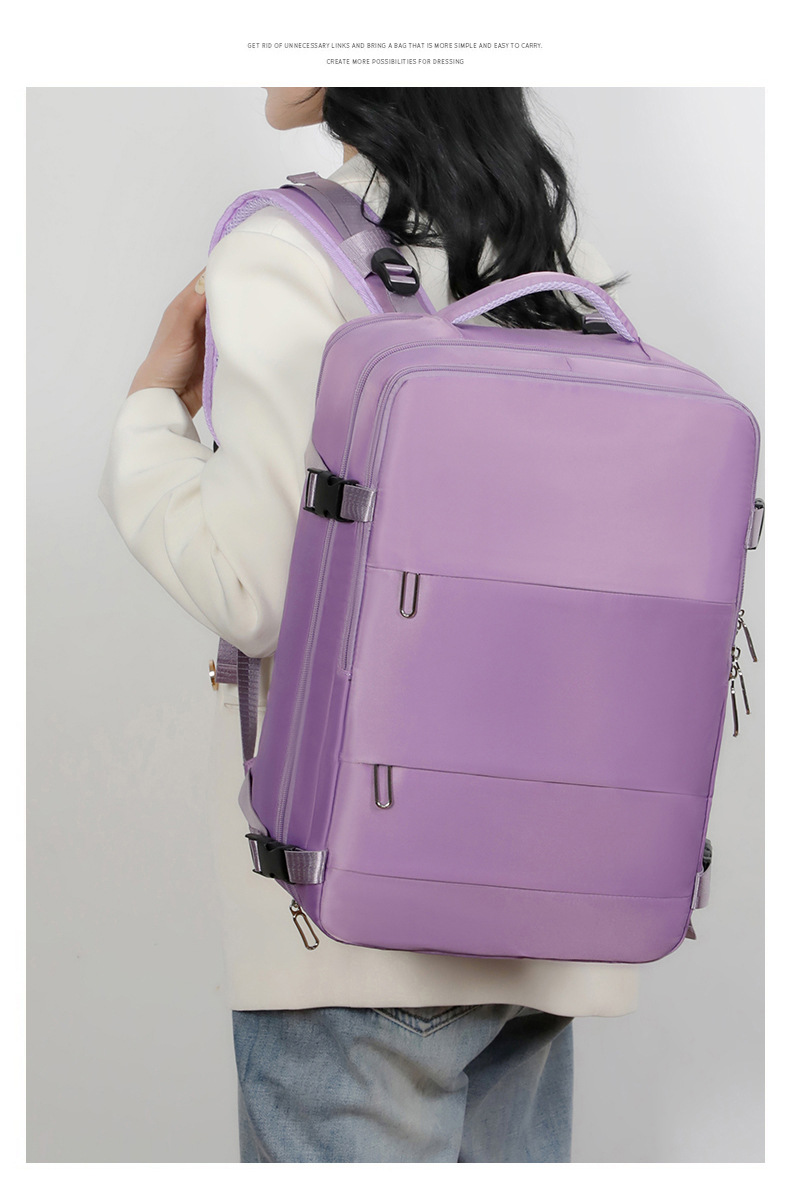 跨境高级感双肩背包干湿多功能防水大容量背包商务休闲电脑双肩包详情18