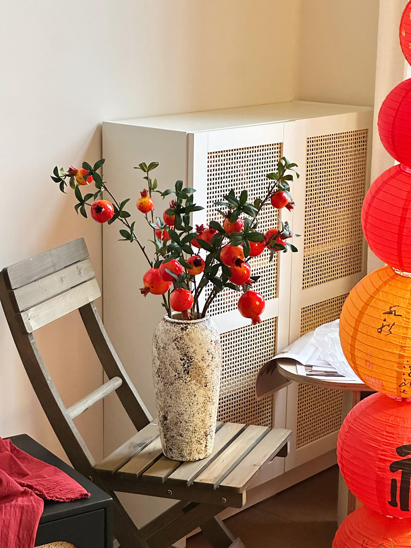 中式仿真石榴果实仿真花假花摆设年宵花喜庆过年客厅餐桌家居摆件详情20