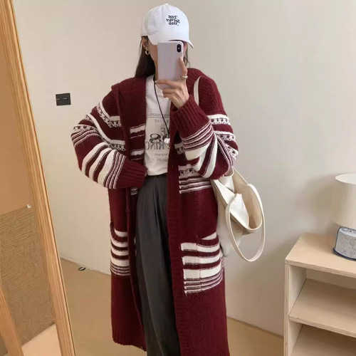 韩版秋冬时尚新款配大衣中长款高领针织毛衣女打底气质显瘦连衣裙详情9