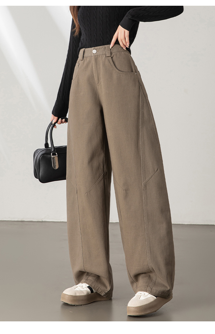 秋季新款阔腿弯刀裤女2025小众高级休闲裤修身通勤高档香蕉裤女详情14