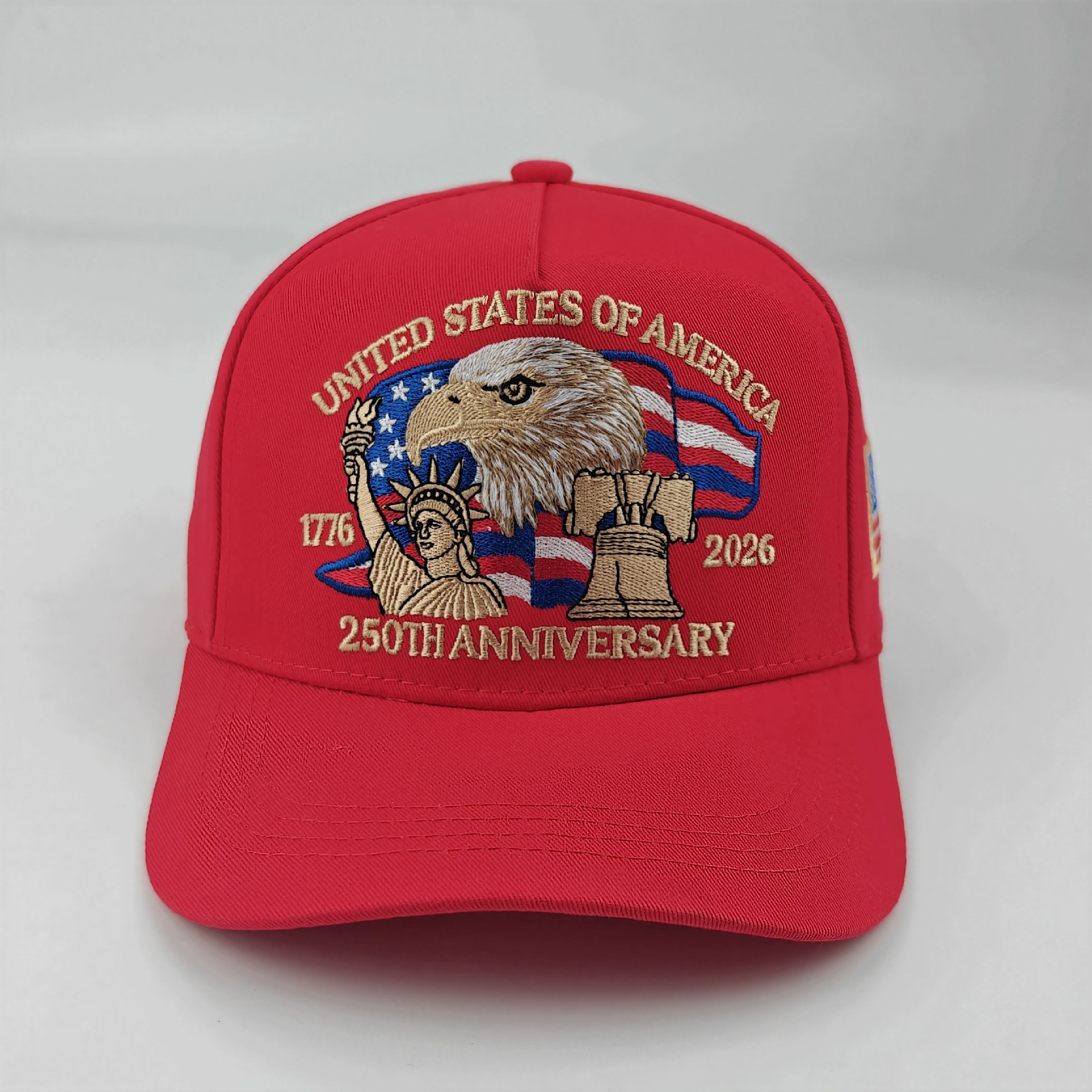New in-stock American 250th anniversary commemorative baseball cap, three-dimensional embroidered commemorative cap, cross-border headband baseball cap pic 8