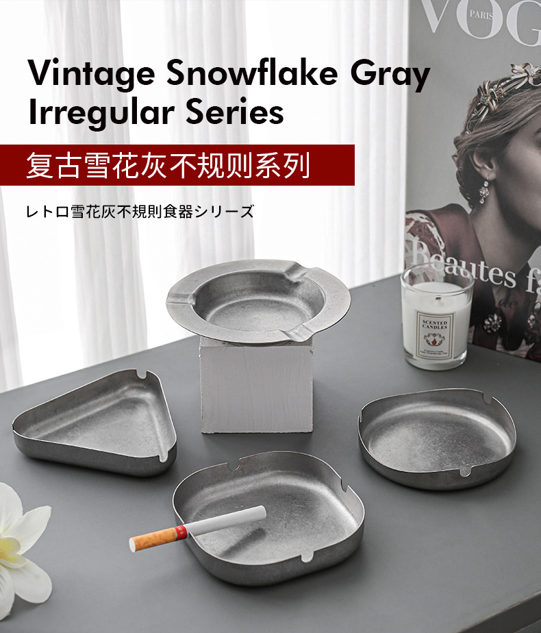 复古304不锈钢餐具 日韩做旧碗水杯骨碟深餐盘筷子长方盘烤肉火锅详情9