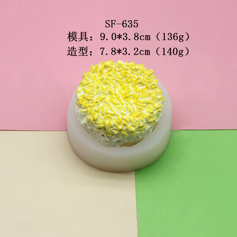 diy simulation double-yolk egg instant noodle buns, fondant cake molds, chocolate molds, scented plaster molds, candle molds pic 5