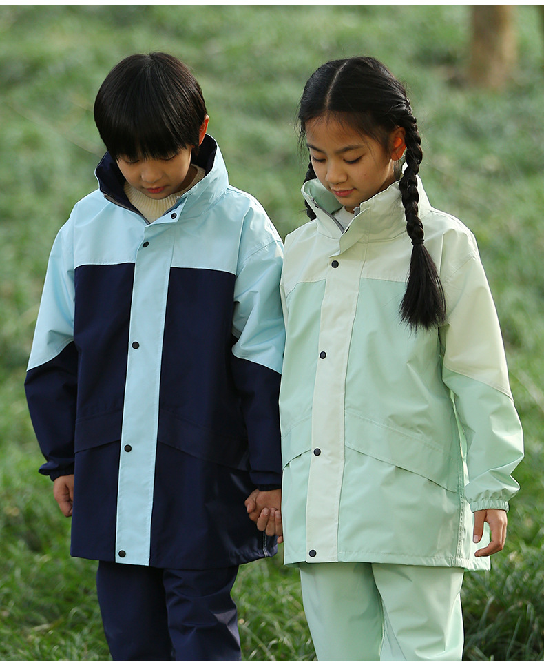 儿童分体雨衣雨裤套装防水全身中小学生男女童中大童骑行户外雨披详情13