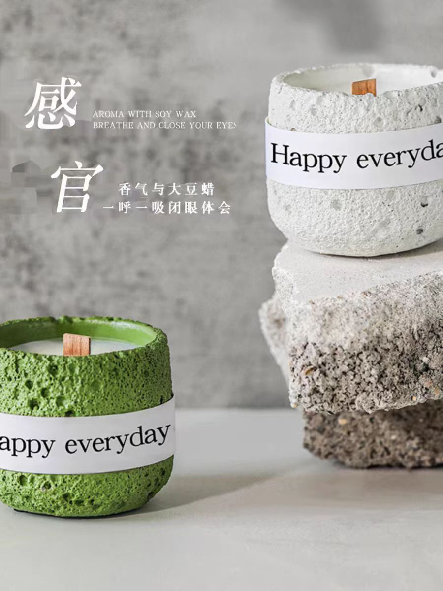 栀子花香椰子香薰蜡烛车载硅胶蜡烛模详情1