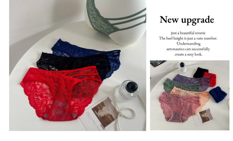 There are multiple styles of women's underwear available, including purple lace high-waisted pure cotton tight-fitting underpants and cartoon sexy thongs pic 12