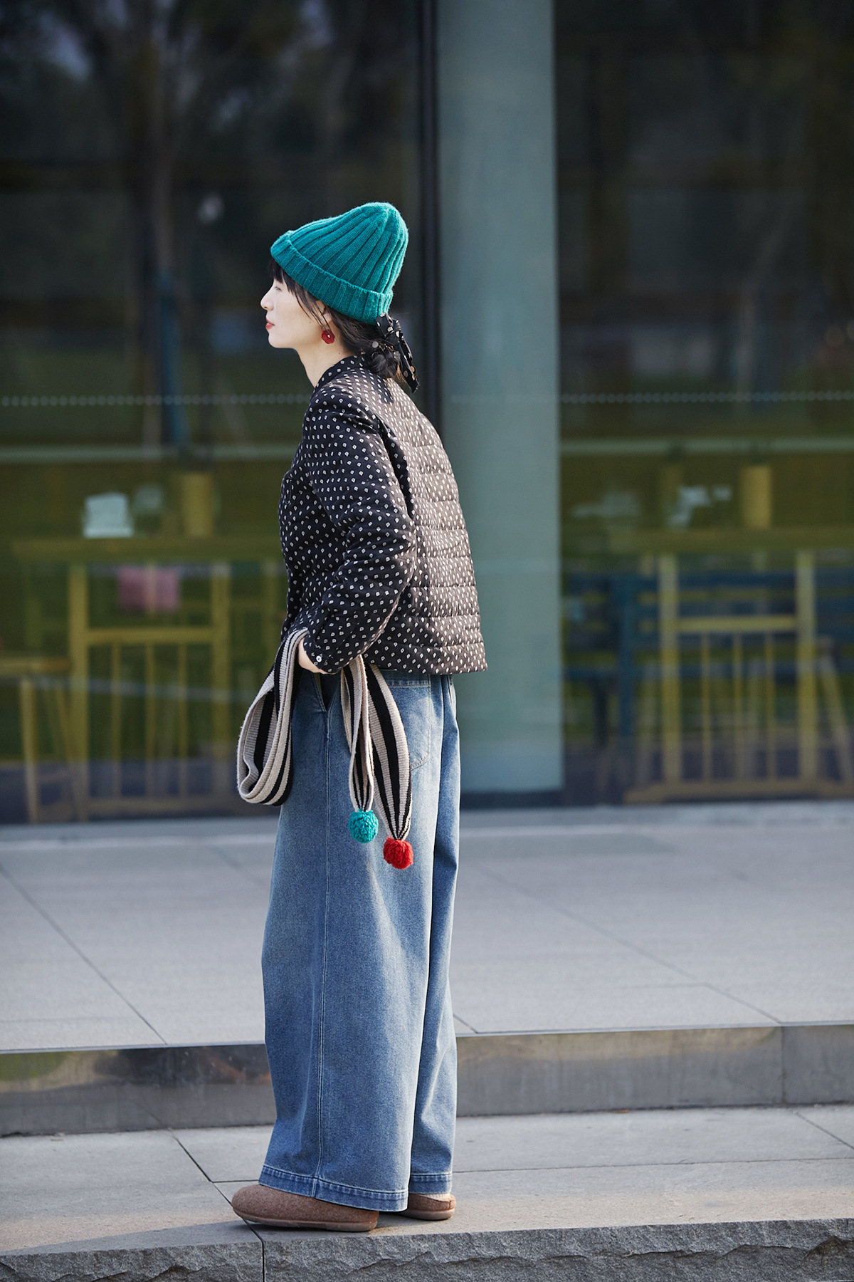 2025春秋款少年蓝色文艺小众松紧腰传统水洗磨毛休闲牛仔裤详情24