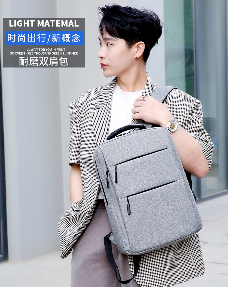 Cross border business backpack mochila multifuncional de gran capacidad para hombres advanced sense laptop bag USB imprimible pic 6