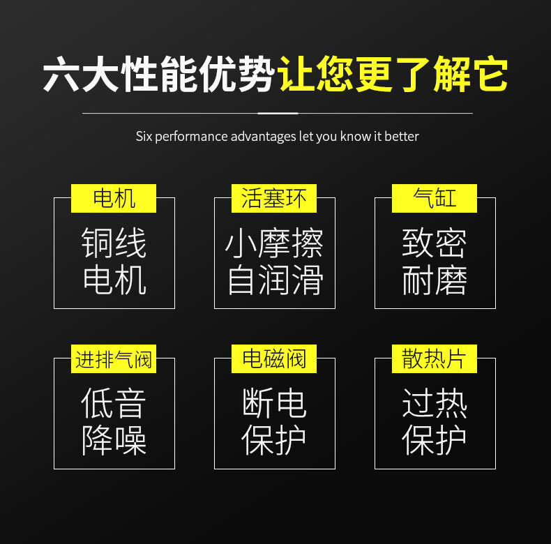 750W30L小型无油静音低音高压空压机 外接充气机配气柱袋 气柱卷材方便实用详情2