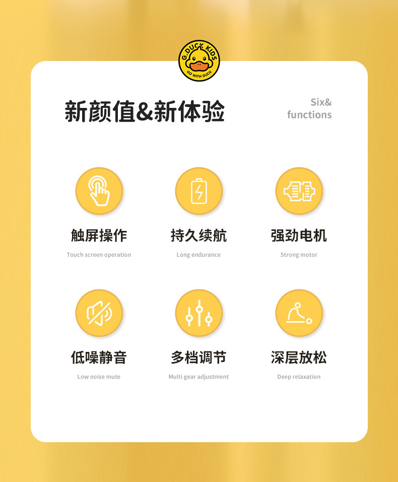 小黄鸭筋膜枪电动家用按摩器枪按摩枪肌肉放松器颈膜枪迷你筋膜抢详情2