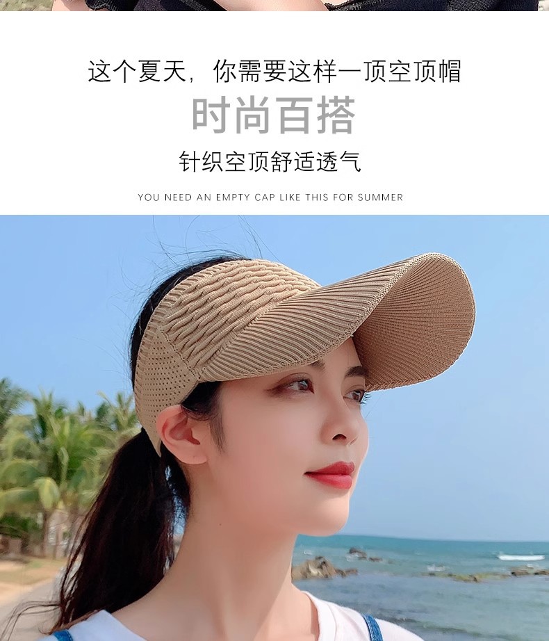 Summer sun hat for women, 2025 new style running sun protection cap, wide-brimmed sports cap, spring and autumn open-top sun hat pic 3