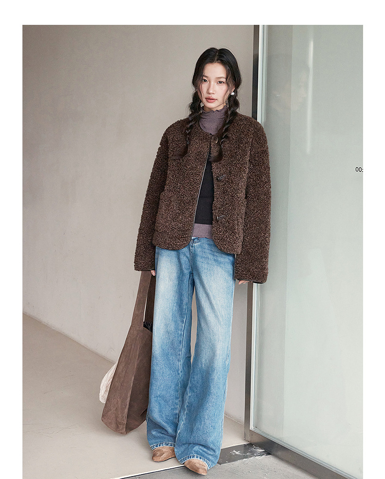 【 Denim Simple】 Ge Ming Korean Commuter straight-leg jeans for Women 2025 Autumn New Style Long Pants N732C pic 41