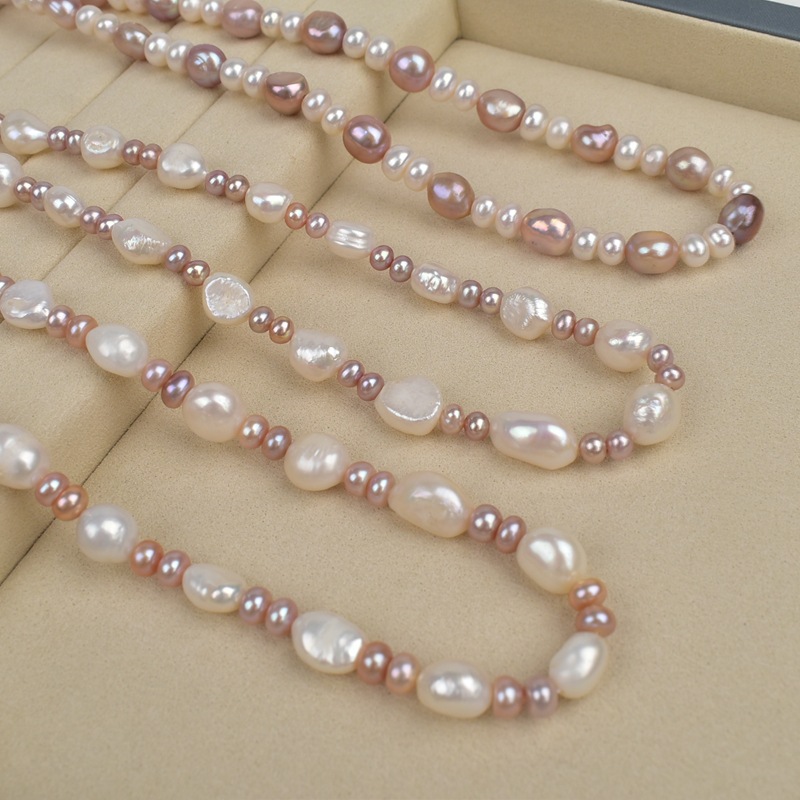 2025 New French Baroque irregular pearl necklace for women, a high-end natural freshwater pearl double-layer sweater chain pic 12