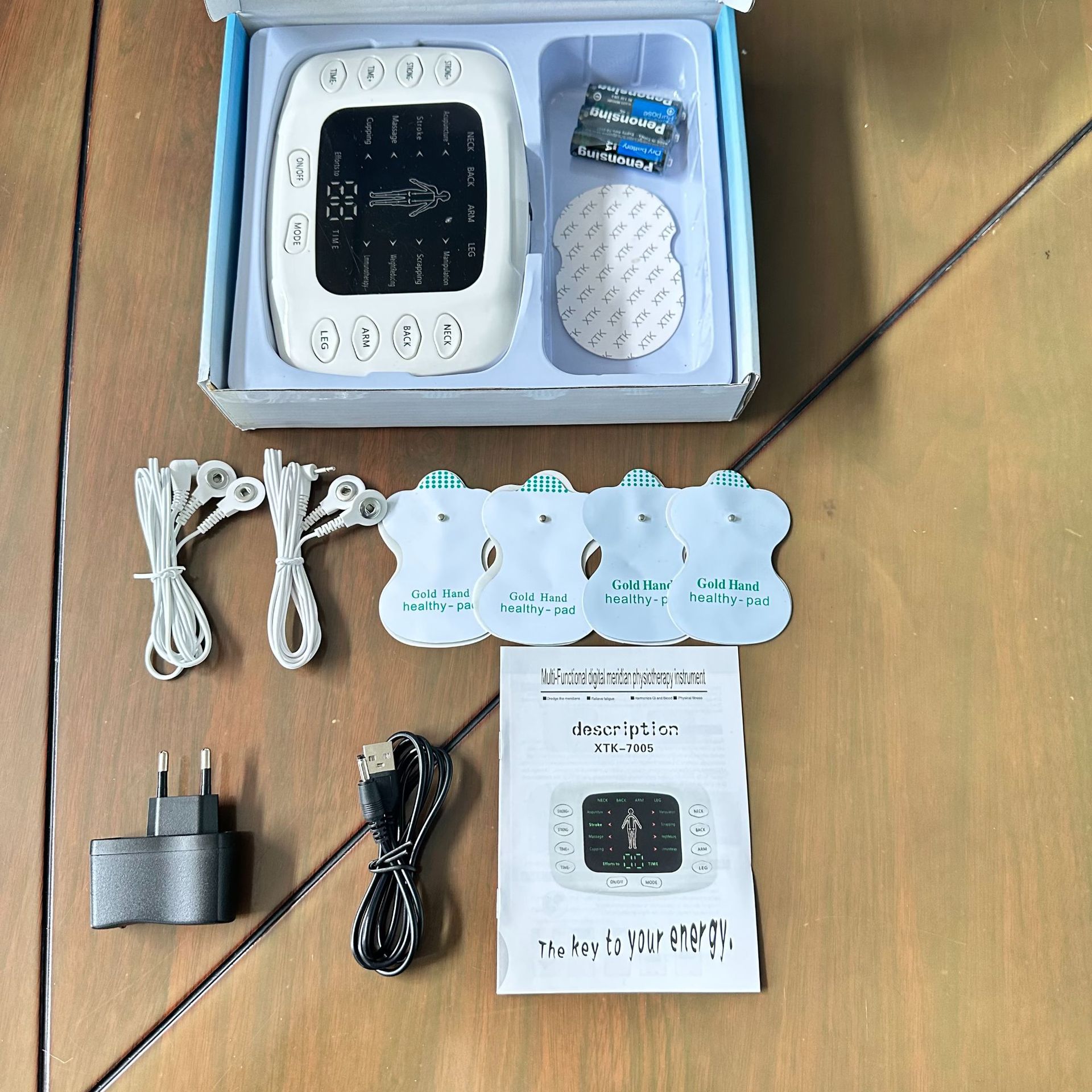 New dual-output meridian therapy device, multi-functional acupuncture and full-body massage device, medium-frequency home pulse massage device K80 pic 1