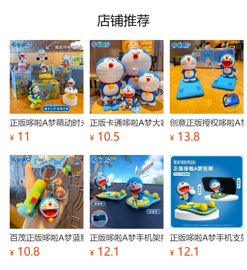 正版哆啦A梦萌动时光系列盲盒摆件机器猫摇摇乐车载摆件潮玩手办详情1