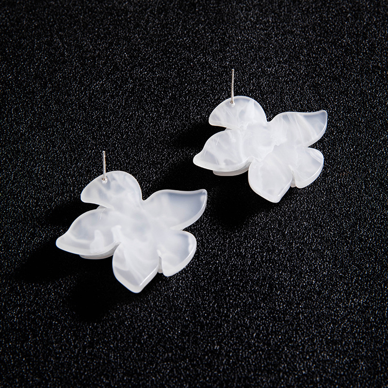 欧美跨境新款饰品 韩式蓬松大花朵耳环 高级绒布蕾丝多色耳饰套装详情30