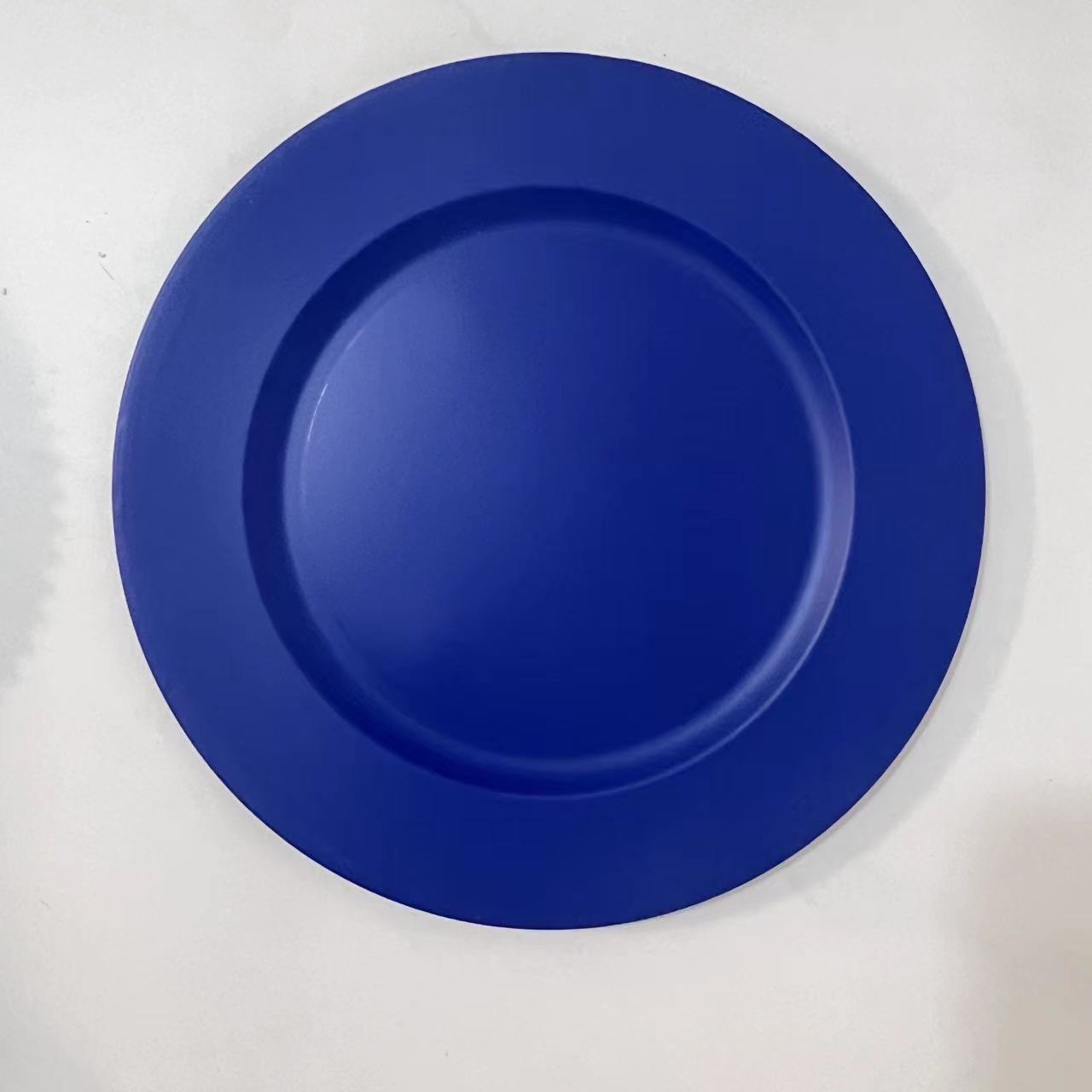 外贸透明婚礼酒店派对喷漆工艺装饰塑料深果盘金闪闪大果盘圆形详情6