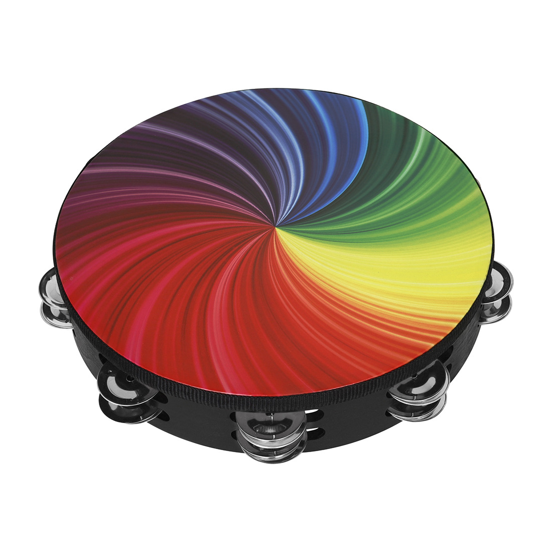 彩色铃鼓新疆舞蹈手拍鼓打击乐器儿童8寸摇铃鼓幼儿摇铃10寸手鼓详情13