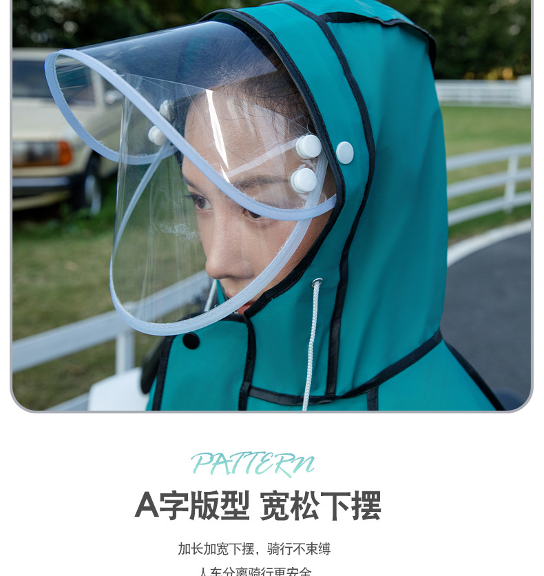 EVA雨衣长款全身防暴雨男女单人透明雨衣户外加厚加长电动车雨衣详情6