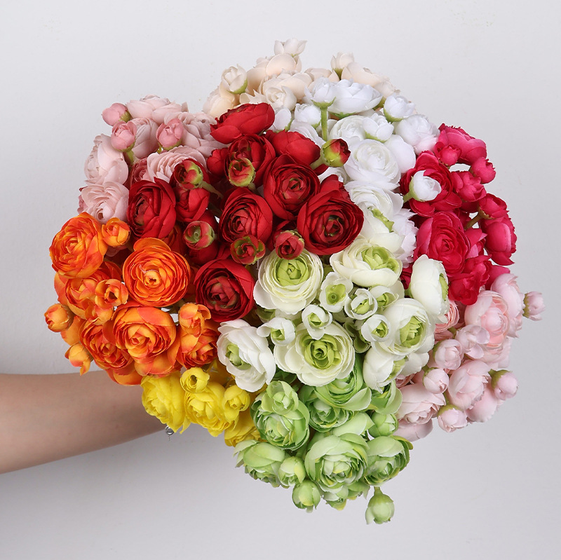 迷你露莲花露莲把束仿真花小茶玫花束假高级感家居装饰花婚庆绢花详情4