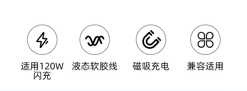 锌合金磁吸数据线540度旋转2米Type-C超级快充手游USB充电线TPE详情5