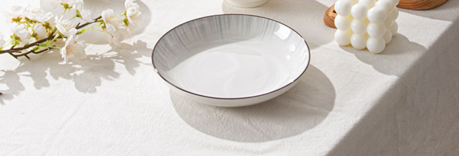 碗碟套装家用釉下彩饭碗家用简约现代2025新款陶瓷碗盘筷餐具套装详情1