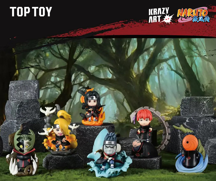 Authentic TOPTOY Naruto Akatsuki Blind Box desktop decoration birthday gift pic 1