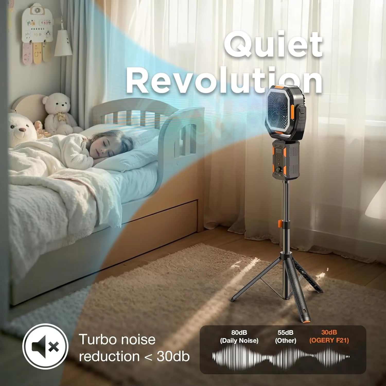 跨境新款40000mah户外露营风扇usb充电摇头便携拉杆喷雾露营风扇详情8