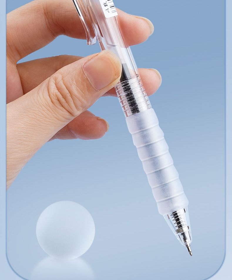 晨光七支排列ST尖速干透明按动笔特细记号笔荧光笔详情10