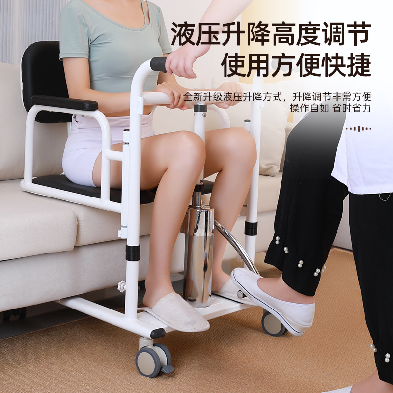 康益多移位机家用瘫痪卧床老人护理神器多功能液压升降推车洗澡椅详情16